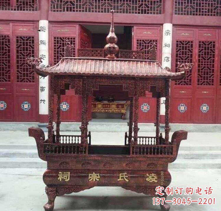 常州寺庙香炉铜雕