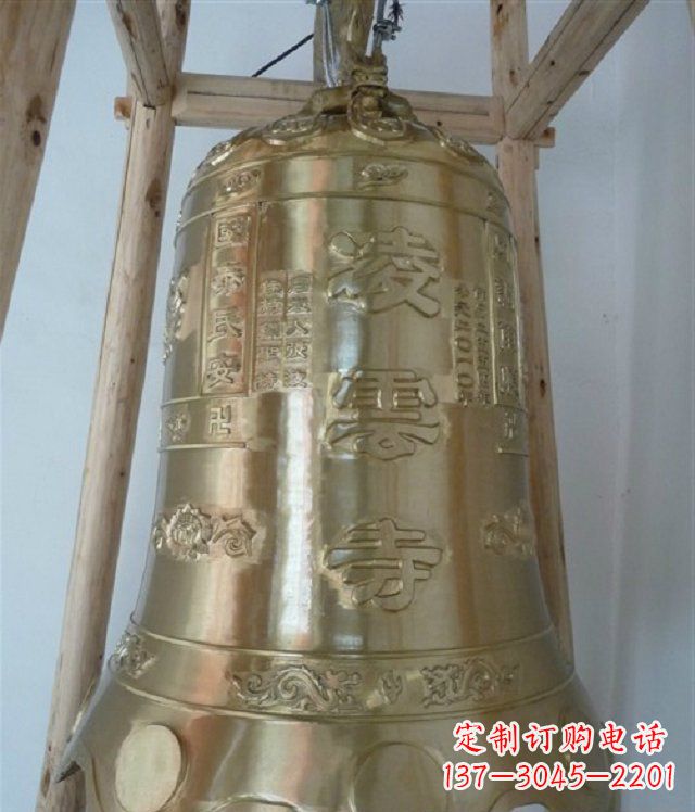 常州寺庙铸铜钟雕塑 (2)