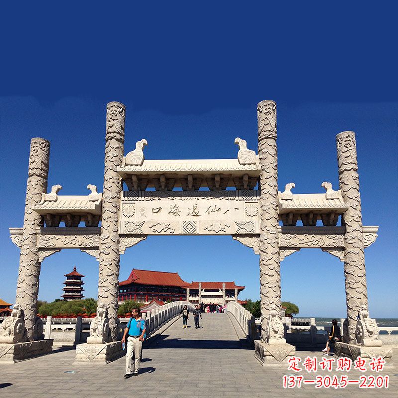 常州寺院大门无楼石牌坊