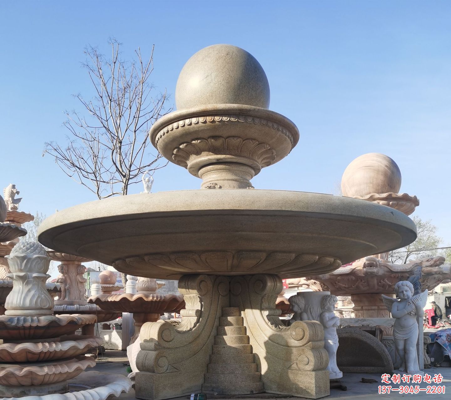 常州松香玉大理石风水球