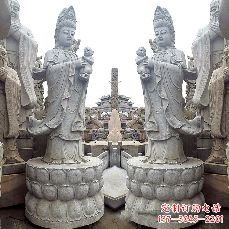 常州送子观音青石雕塑