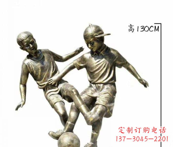 常州踢足球人物铜雕 (2)