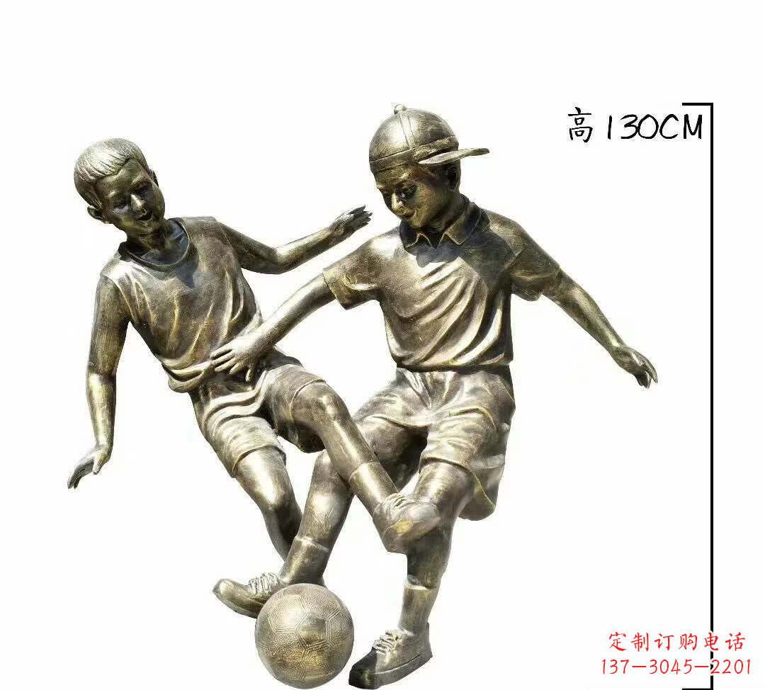 常州踢足球人物铜雕112
