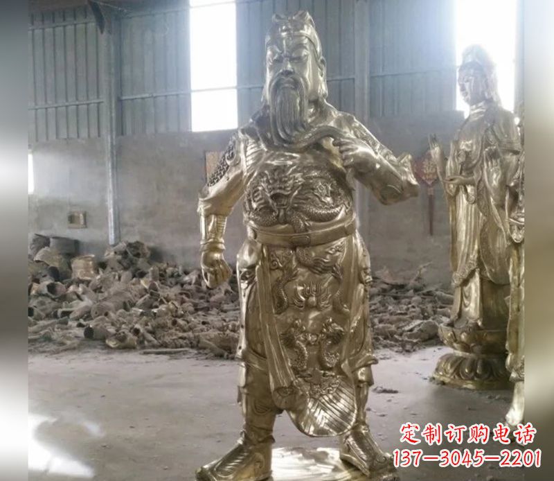 常州提刀关公武财神铜雕