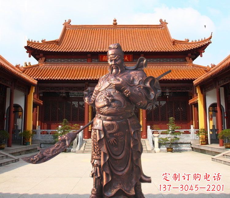 常州提刀武财神关公铜雕