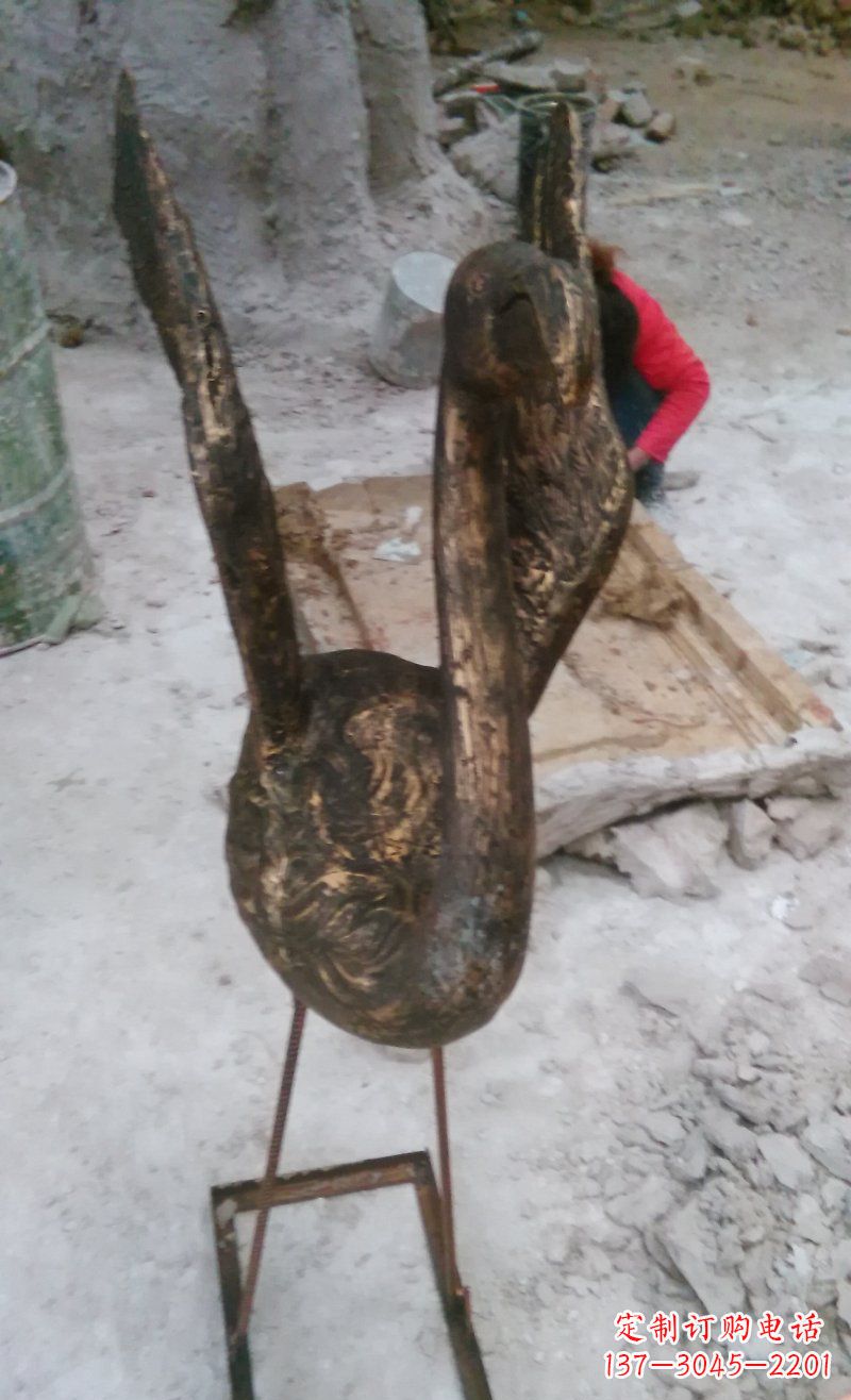 常州天鹅动物铜雕 (2)