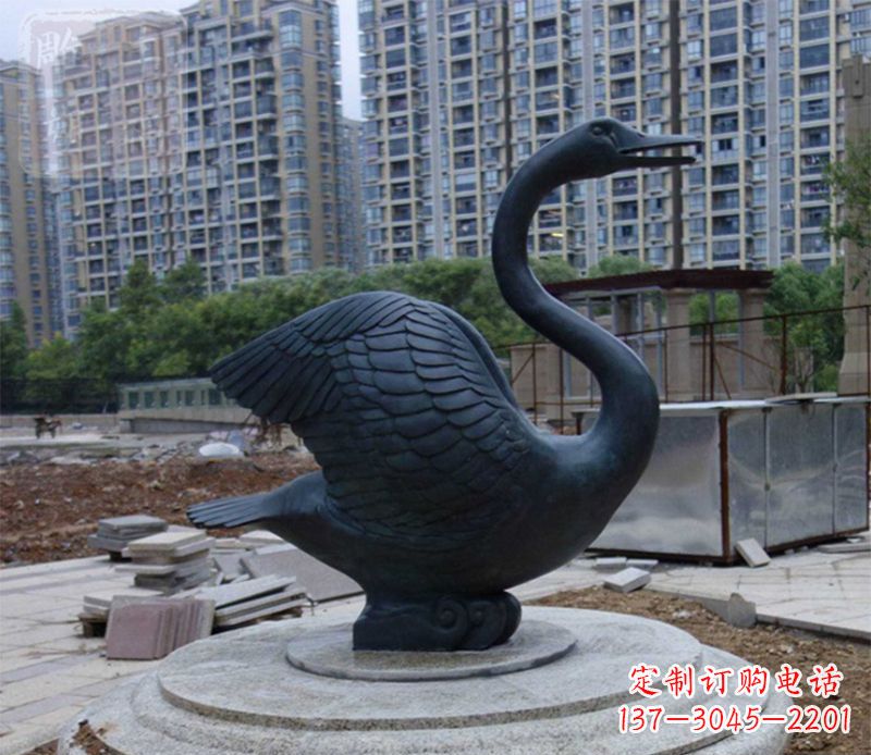常州天鹅动物铜雕