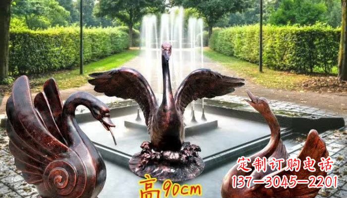 常州天鹅喷泉铜雕塑