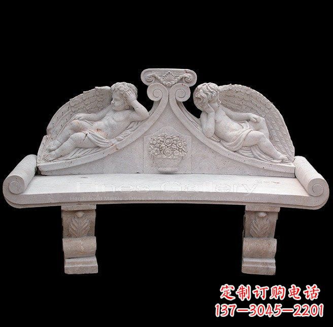 常州天使石雕座椅公园景观雕塑