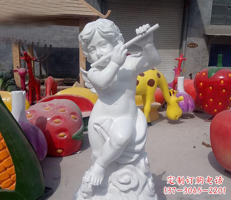常州天使吹笛人物石雕