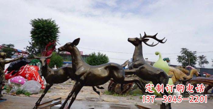 常州跳跃的小鹿铜雕