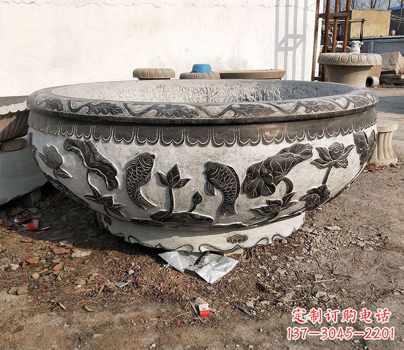 常州庭院水缸景观石雕