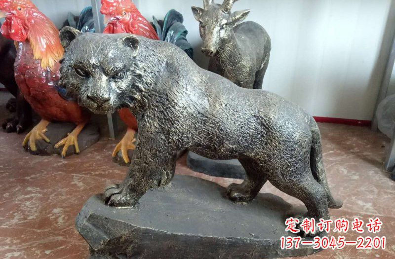常州铜雕豹子雕塑