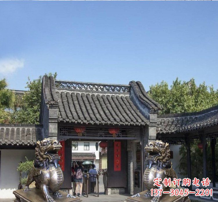 常州铜雕北京狮子庭院动物雕塑