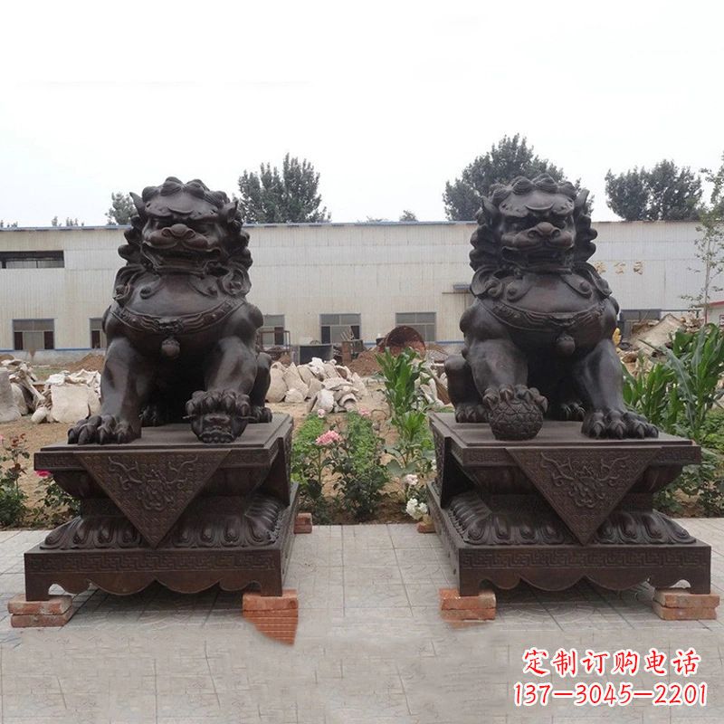 常州铜雕北京狮子