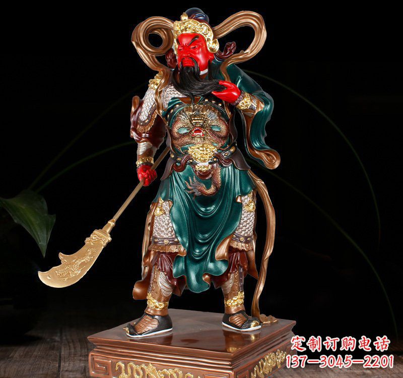 常州铜雕彩绘关公