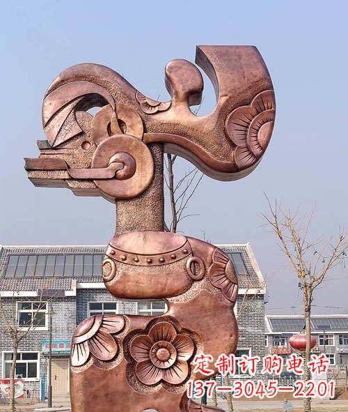 常州铜雕抽象皮影戏人物