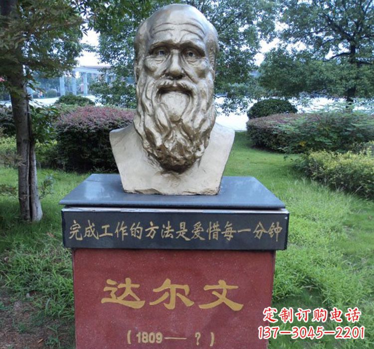 常州铜雕达尔文头像雕塑