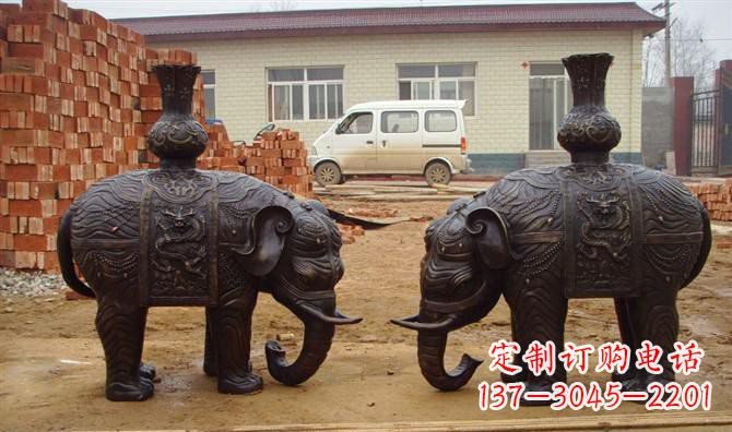 常州铜雕大象公园动物雕塑