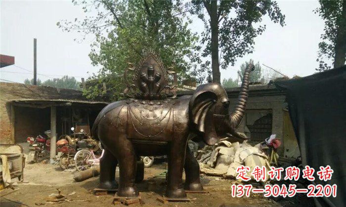 常州铜雕大象平安吉祥公园动物雕塑