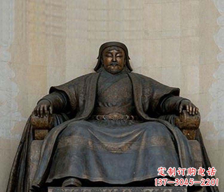 常州铜雕大型成吉思汗雕塑