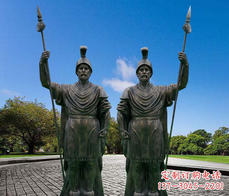 常州铜雕古罗马战士人物