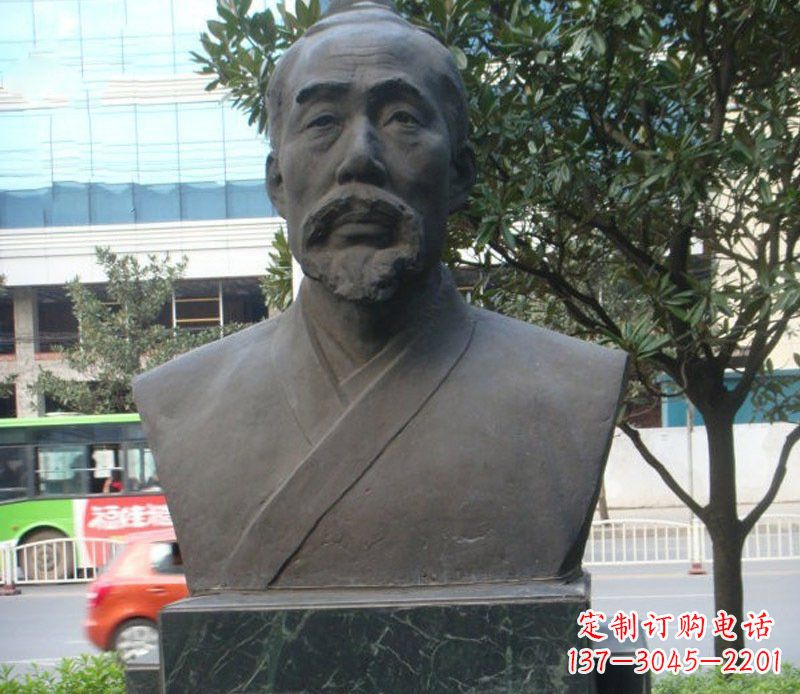 常州铜雕管仲名人雕塑肖像