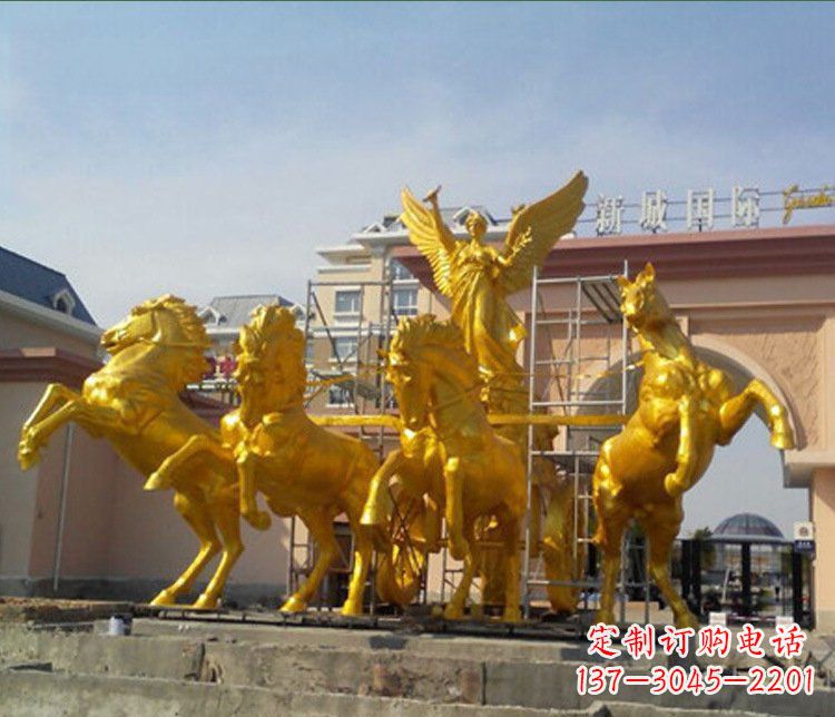 常州铜雕广场阿波罗战马雕塑