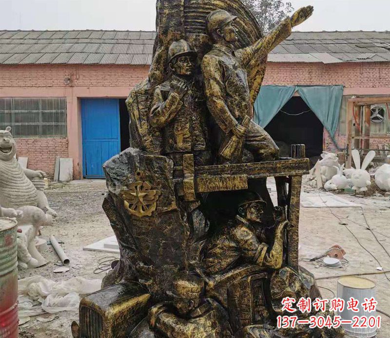 常州铜雕广场解放战士雕塑