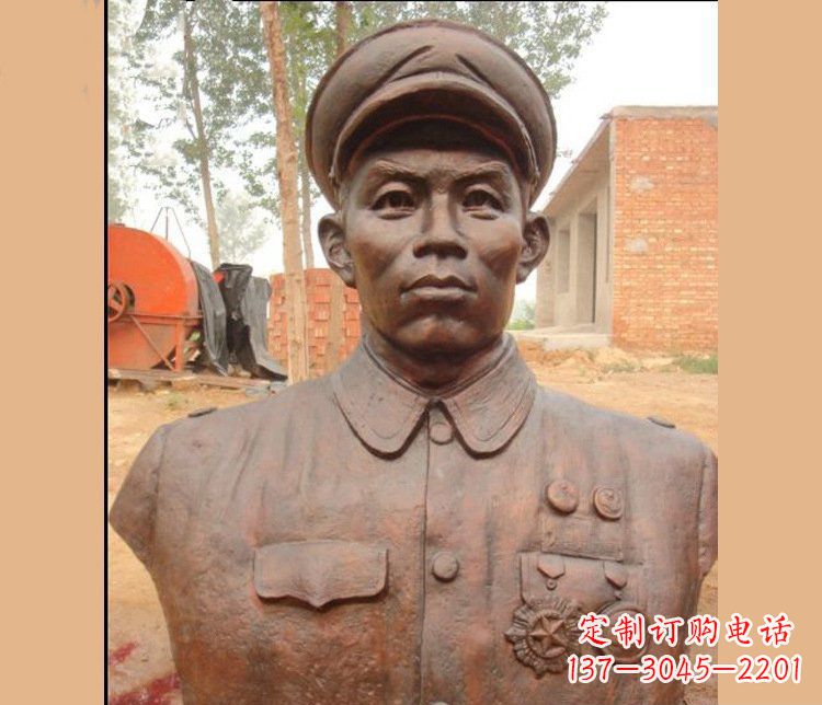 常州铜雕广场军人胸像雕塑