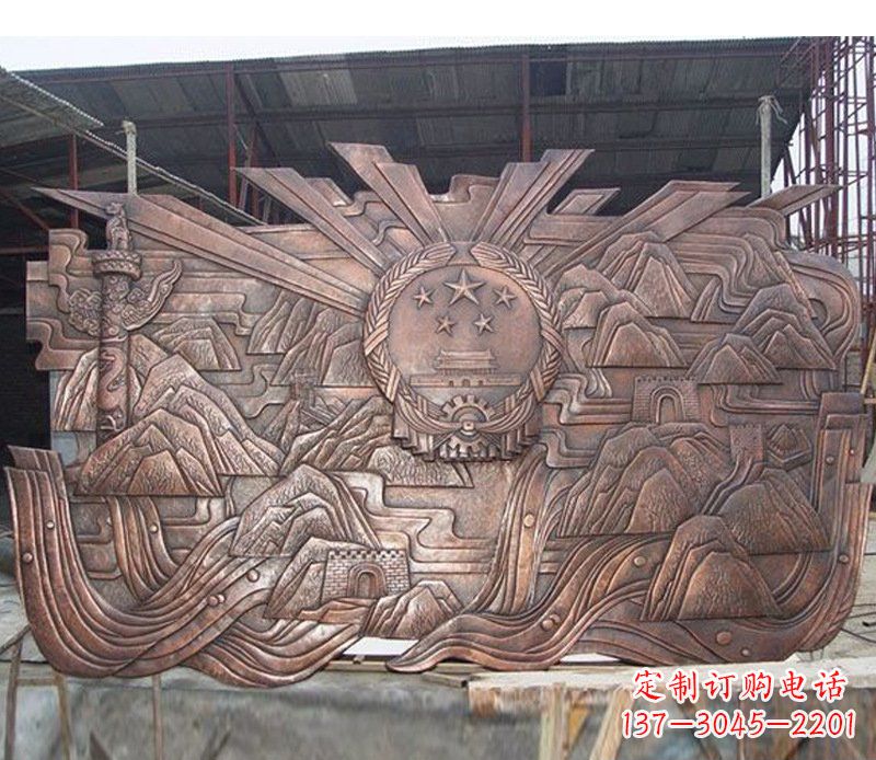常州铜雕广场军人壁画雕塑摆件