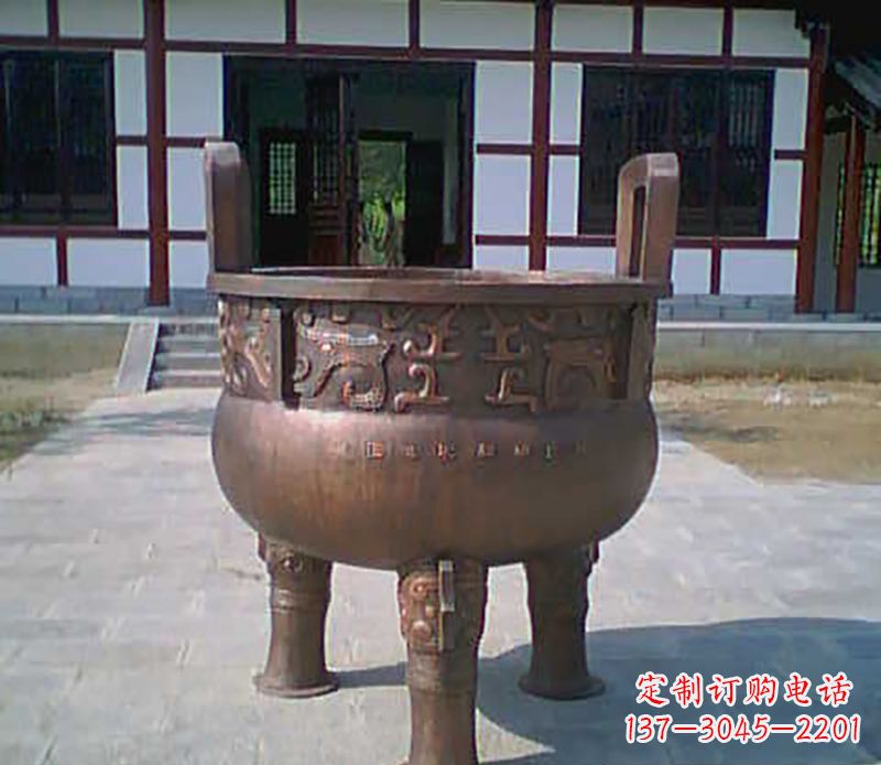 常州铜雕广场圆形香炉