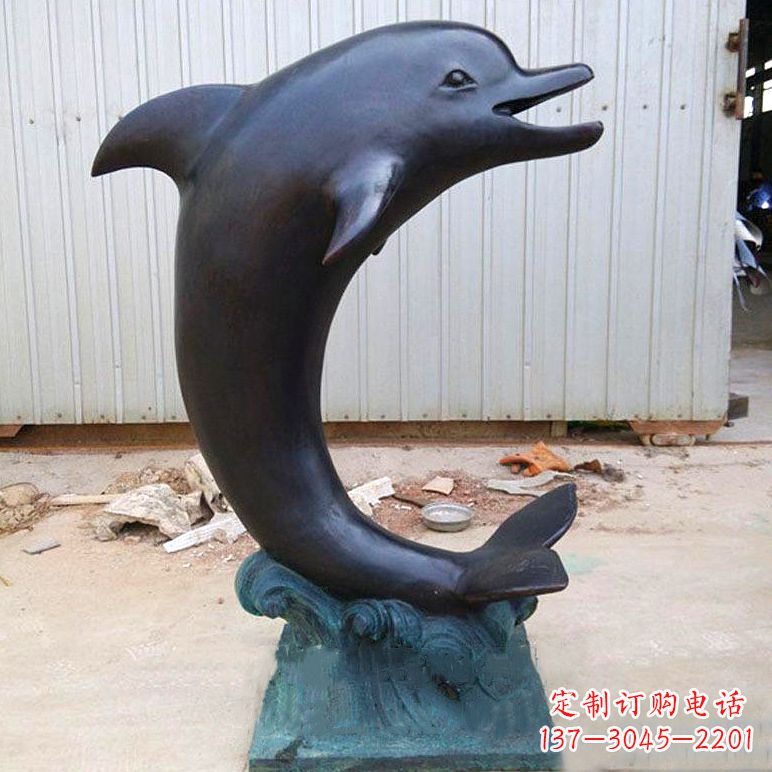 常州铜雕海豚雕塑