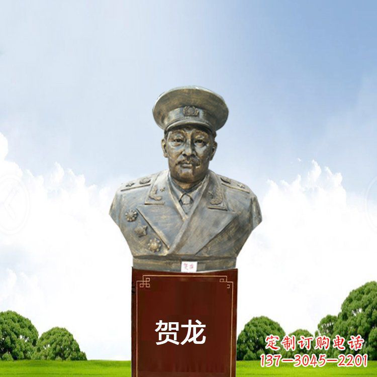 常州铜雕贺龙头像