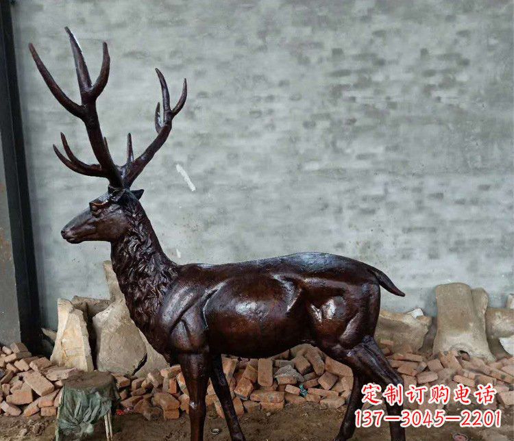 常州铜雕户外公园动物雕塑鹿摆件