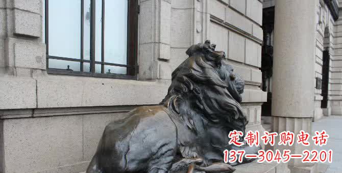 常州铜雕汇丰卧姿狮子