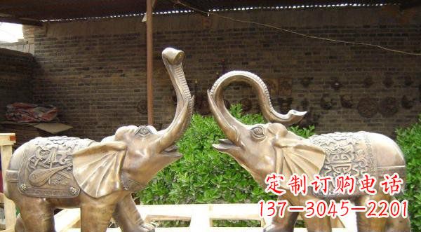 常州铜雕吉祥小象公园动物雕塑