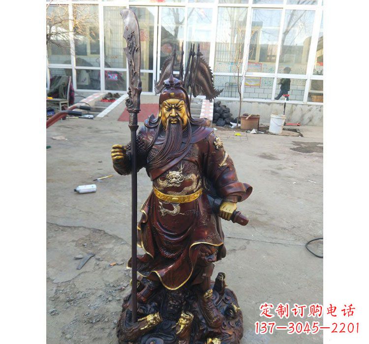 常州铜雕九龙关公
