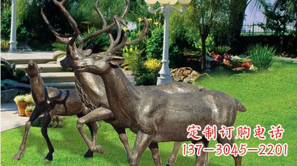 常州铜雕鹿公园动物雕塑