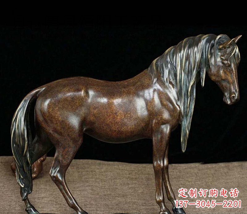 常州铜雕马公园动物摆件