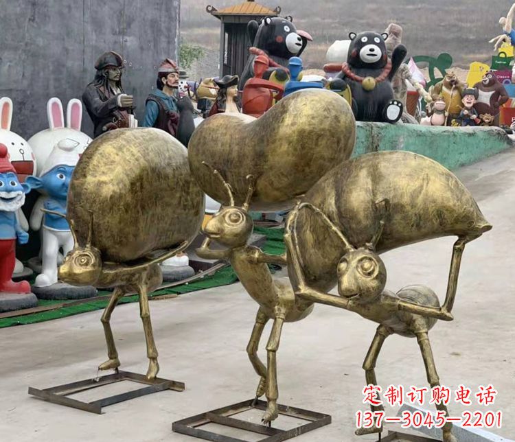 常州铜雕蚂蚁搬家雕塑