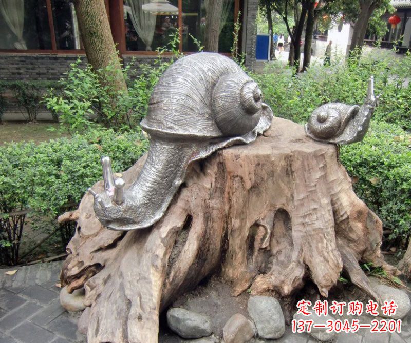 常州铜雕母子蜗牛