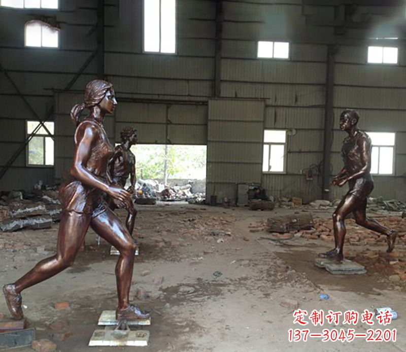 常州铜雕跑步女生