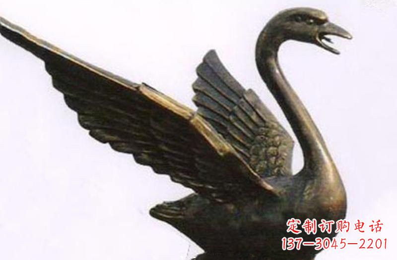 常州铜雕喷水天鹅公园动物雕塑