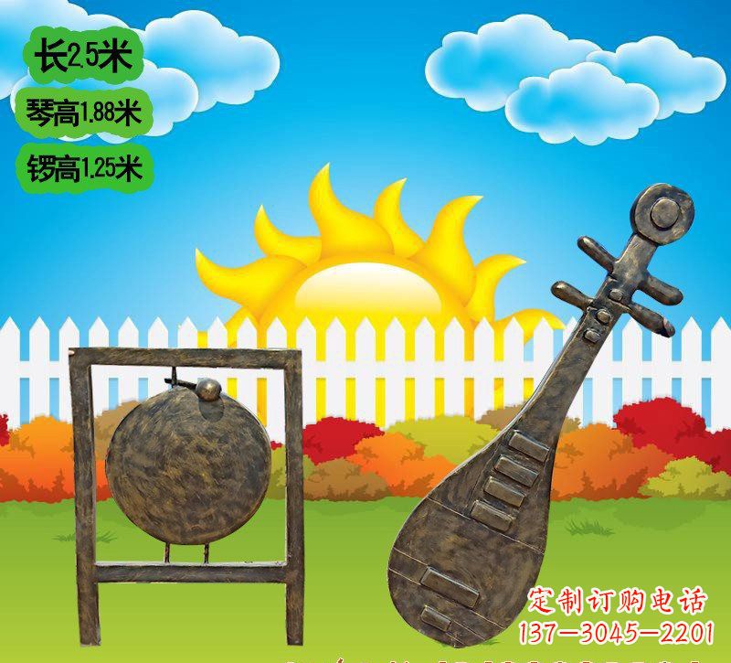 常州铜雕琵琶雕塑