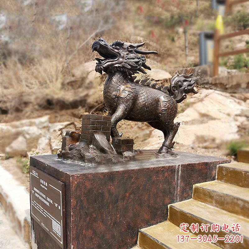 常州铜雕麒麟景观雕塑装饰品