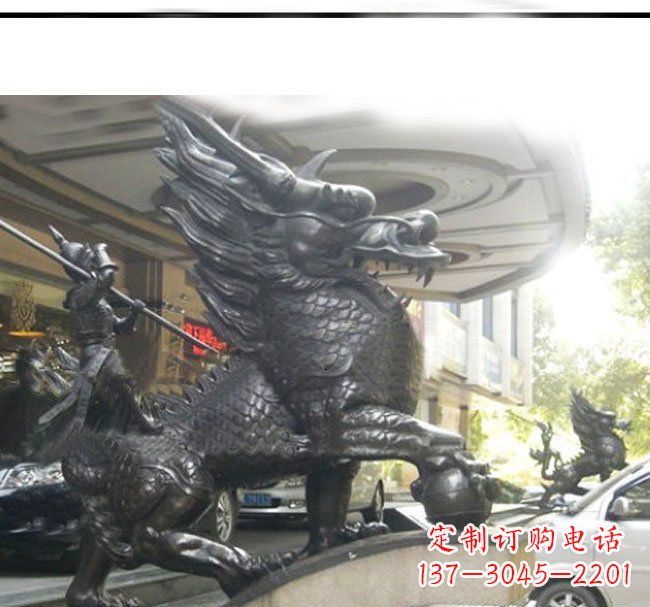 常州铜雕麒麟公司门口神兽雕塑