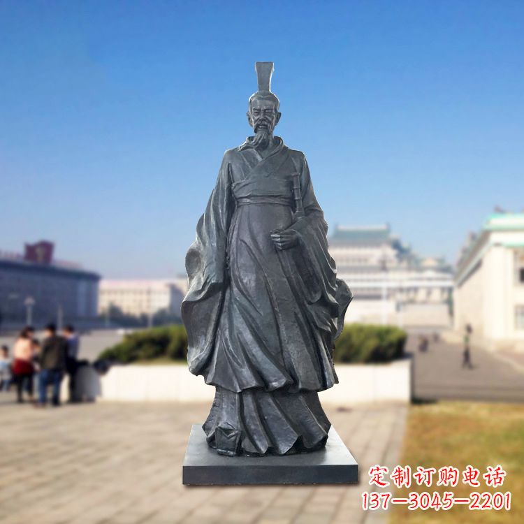 常州铜雕屈原塑像