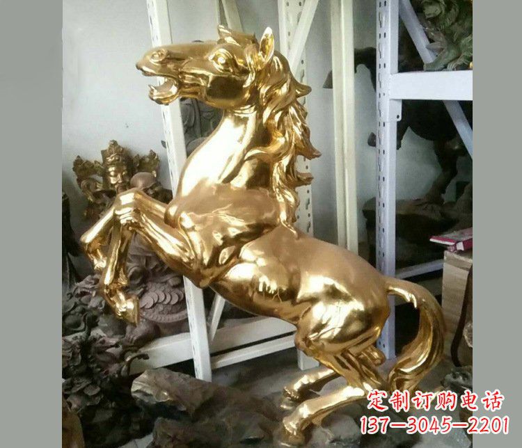 常州铜雕商场招财动物马雕塑 (2)