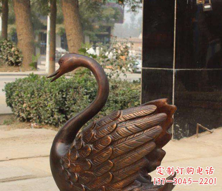 常州铜雕水景天鹅动物雕塑